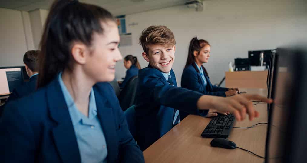 GCSE Students at computers