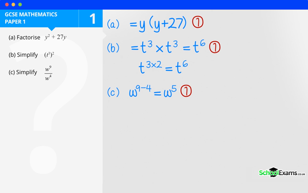 Sample GCSE Maths Question